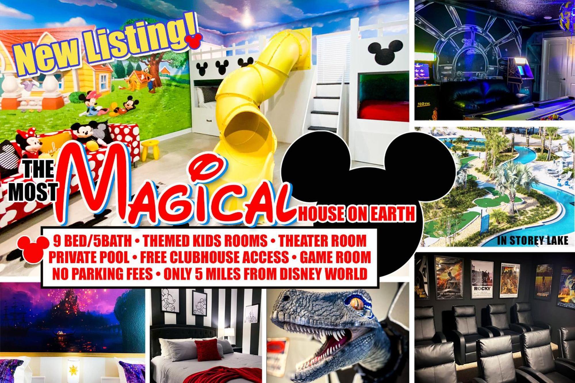 Magical Family Vacation Home Near Disney World At Storey Lake, Star Wars Gameroom, Pool, Theater, Mickey Slide, Sleeps Up To 28 Kissimmee Exteriér fotografie